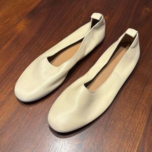 Everlane the Day Glove Flats in Cream Leather Narrow Women’s 8.5